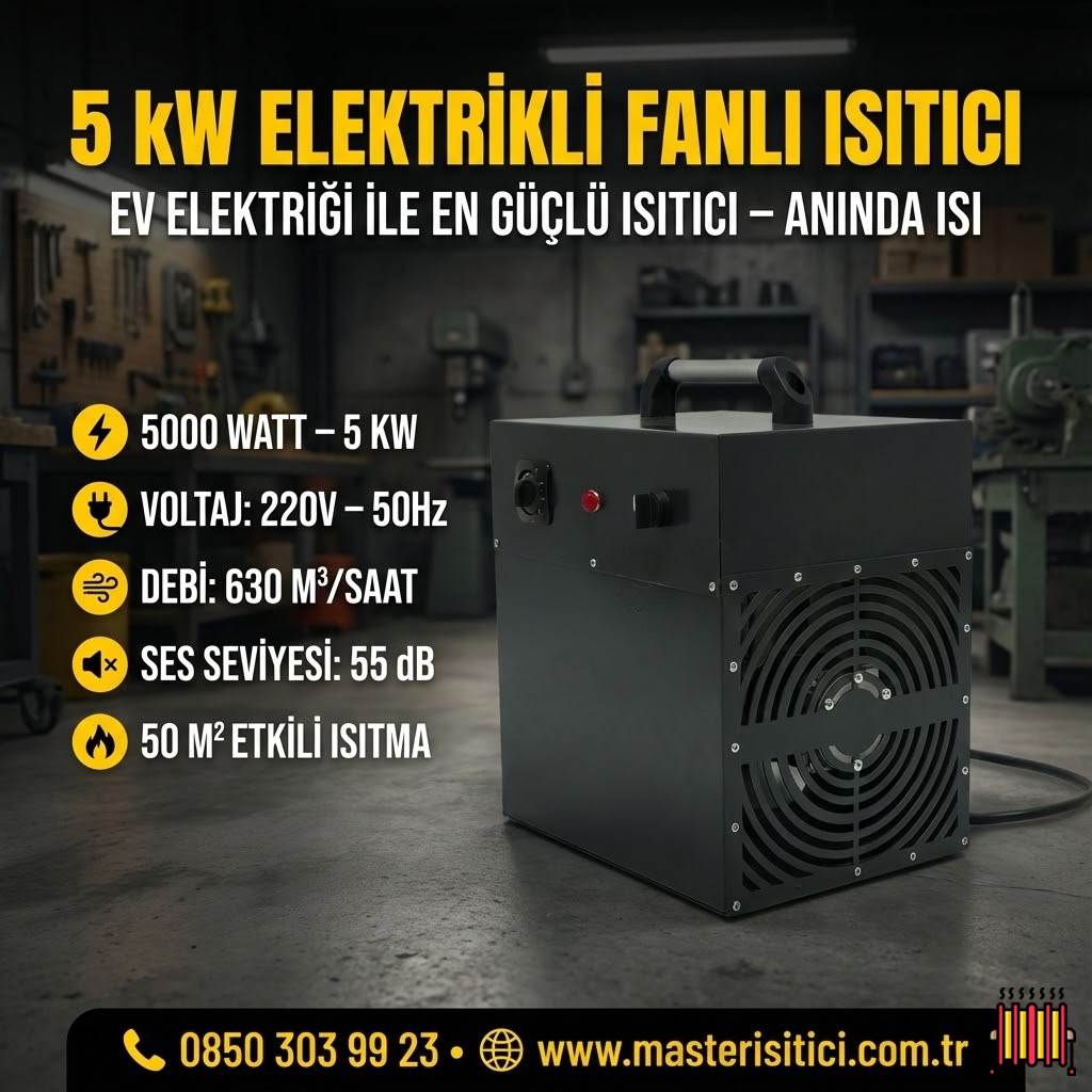 5 kw Elektrikli Fanlı Isıtıcı